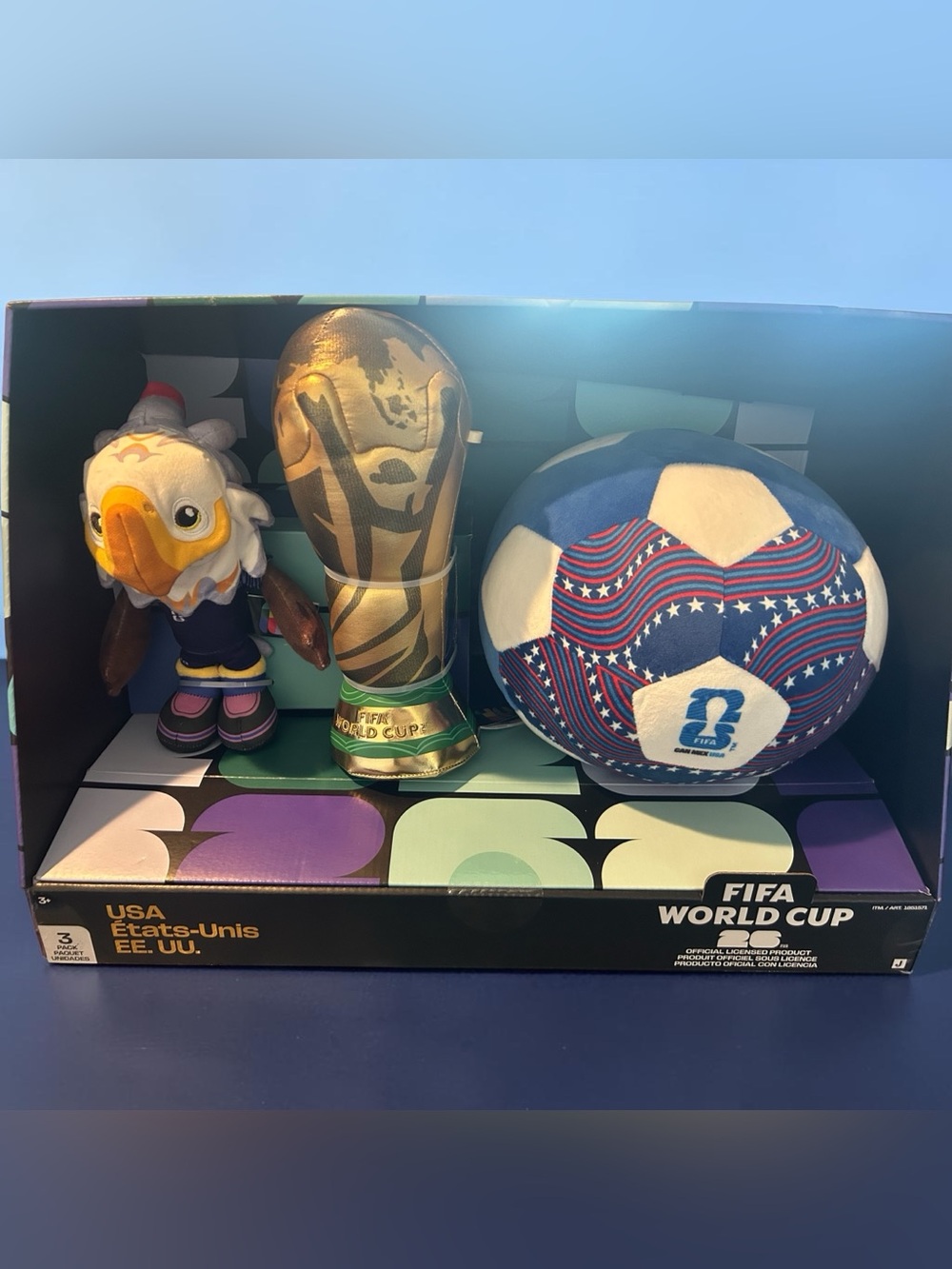 Official FIFA World Cup USA 3-Piece Plush Gift Set – New in Box